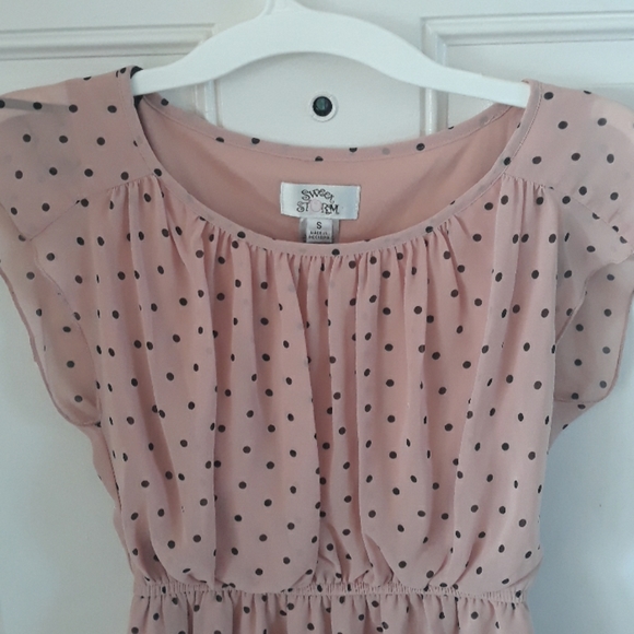 Small Sweet Storm Polka Dot Dress cream pink - Picture 3 of 8